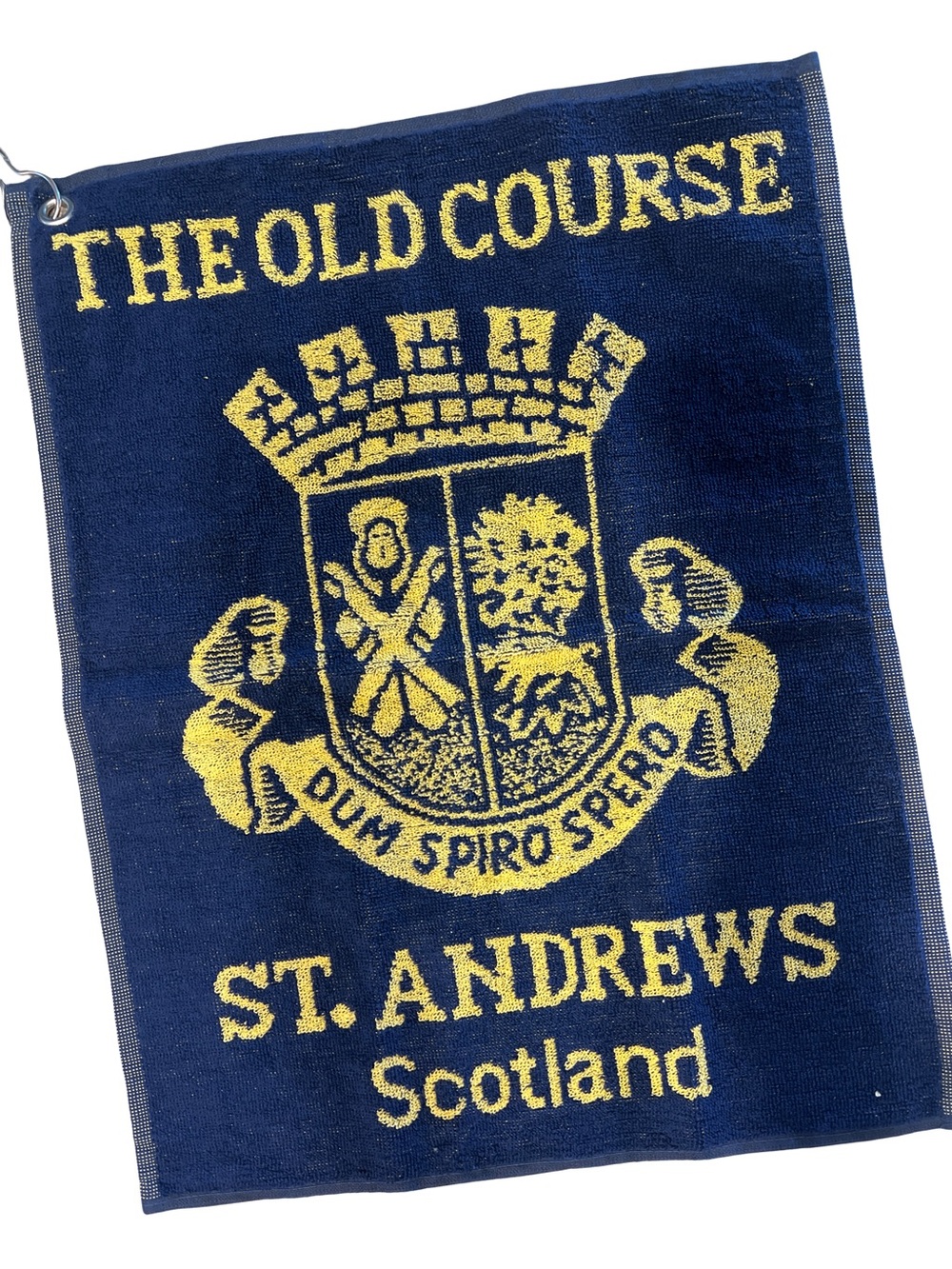 St. Andrews 'The Old Course' Crest Towel — Navy and Gold